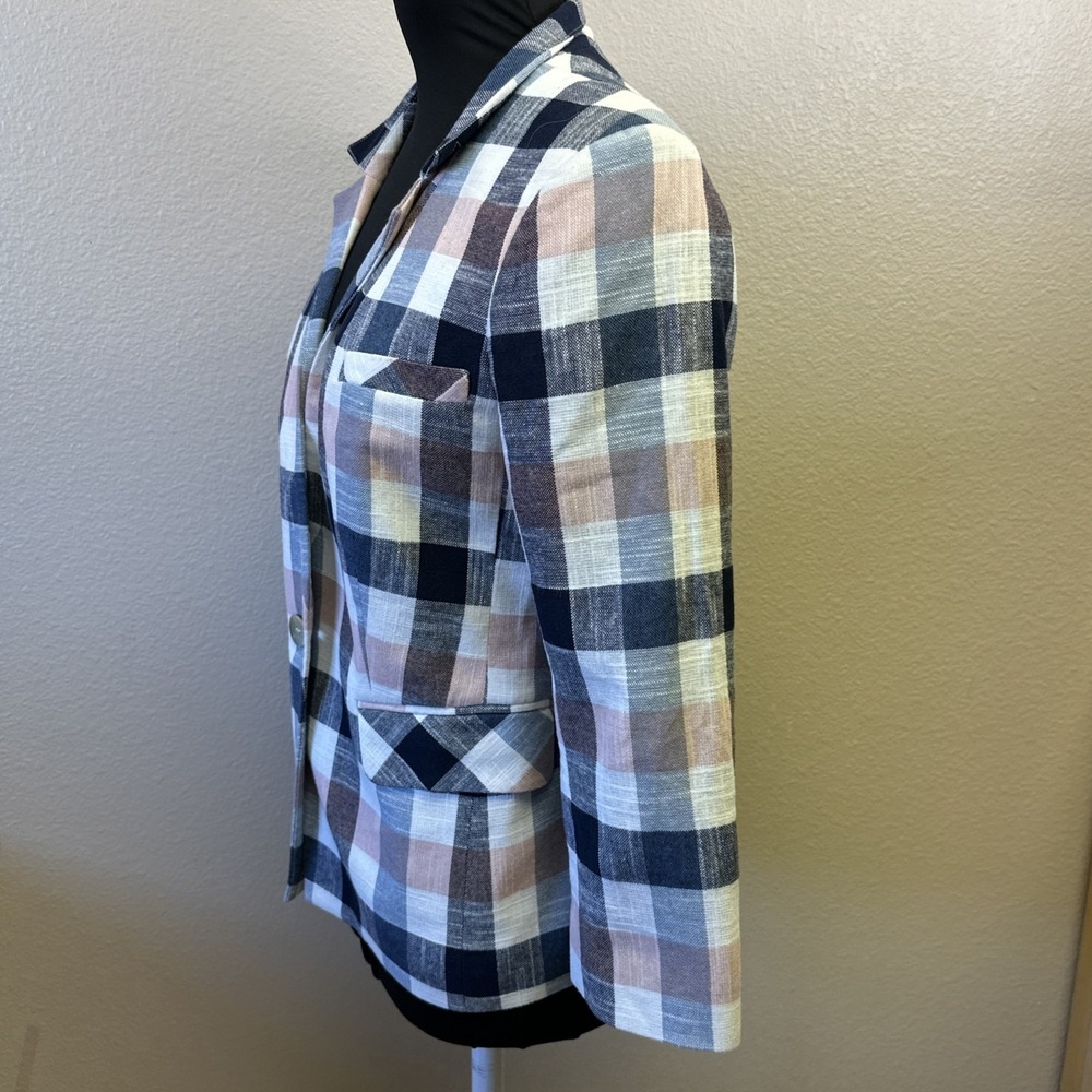 Veronica Beard Jacket 4 Hosanna Plaid Dickey Schoolboy Preppy Career College - Picture 5 of 13